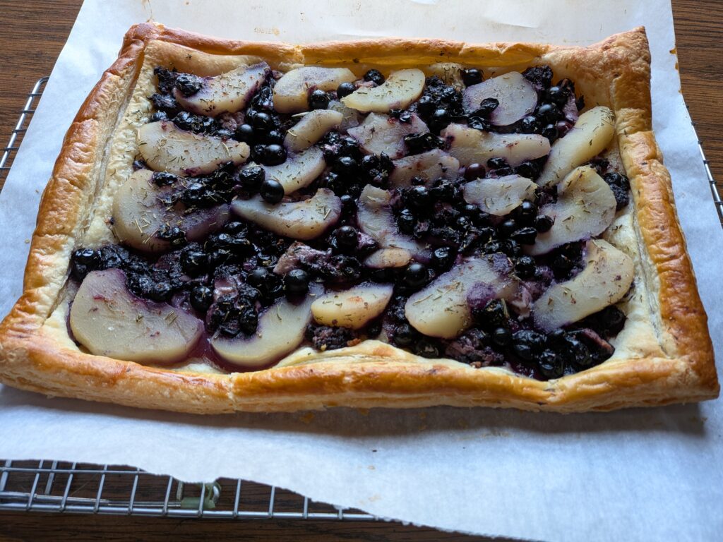 Blueberry Pear Goat Cheese Tart