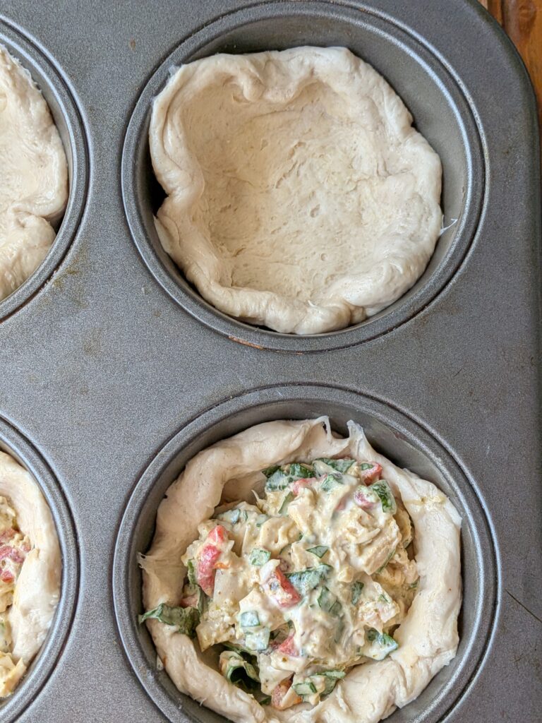 Pesto Chicken Salad Cups